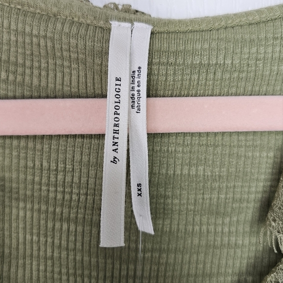 Olive Green By Anthropologie Ruffled Lace Frilly Cardigan Top XXS - Picture 7 of 9